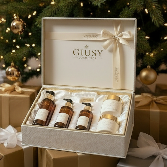 genera una confezione regalo ambientato in un centro benessere